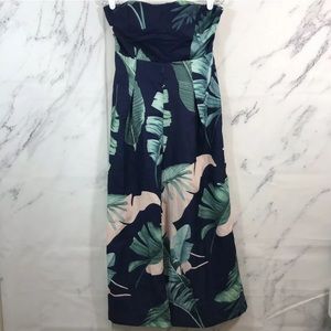 Lulus Navy Tropical Jumpsuit
